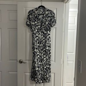 Old Navy Navy Button-up Midi Dress